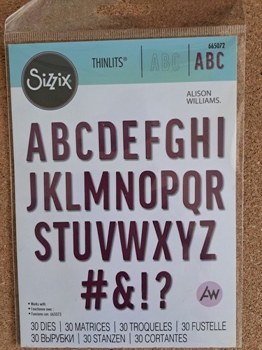 Sizzix thinlits die set - set, abc