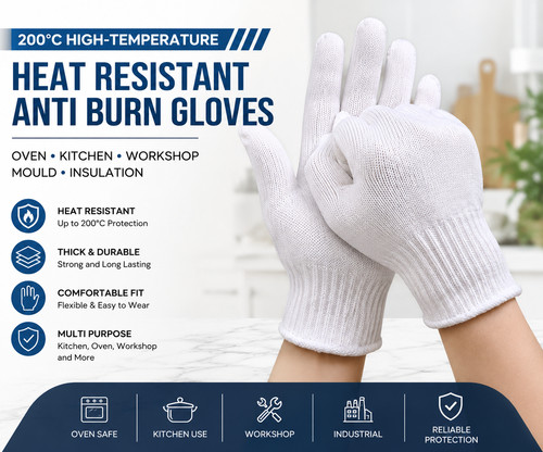 Oven gloves heat resistant - 2x,