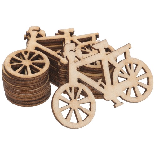 10pcs diy wooden bike craft - wooden,