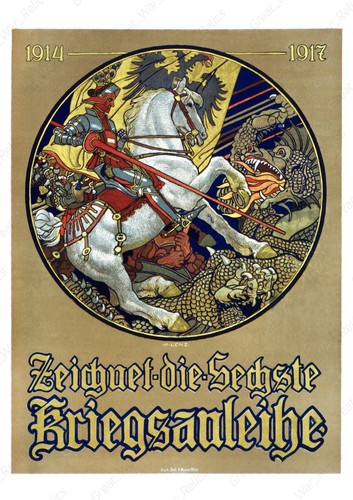 Ww1 german propaganda poster - propaganda,