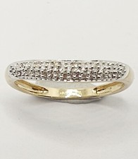 9ct Diamond Wave Band Ring