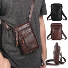 Men genuine leather phone - men,