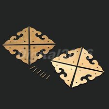 4 Chinese Style Brass Corners