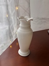 White milk glass vase with