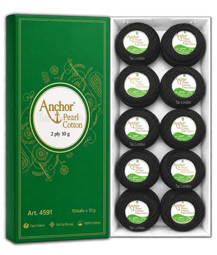 Black colour anchor pearl - black,