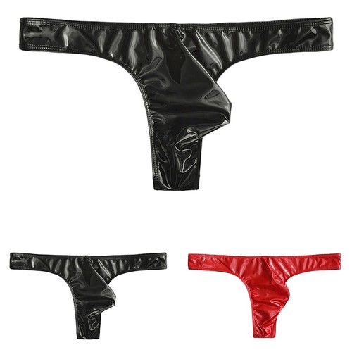 Men glossy leather look - men's, leather-look