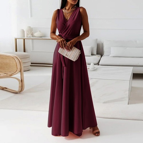 Graceful neck maxi dress - graceful,