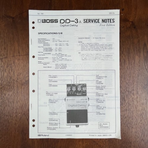 Vintage boss servce - dd-3a,