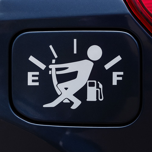 Empty petrol cap vinyl - empty,