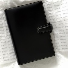 Filofax Cuban Black Leather