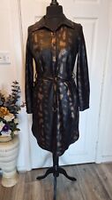 IvyBeau size 10 faux snakeskin shirt dress in black and gold
