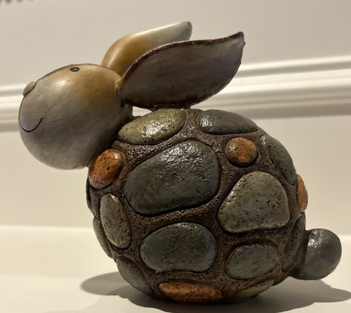 Resin rock look bunny - bunny, figurine