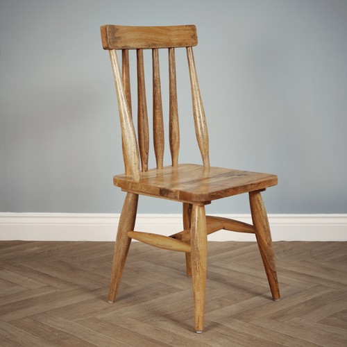 Solid mango wood dining chair - wood,