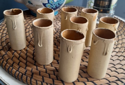 Vintage cardboard candle - candle, bulb