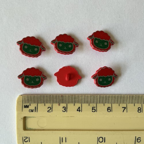 Printed set red - printed, /