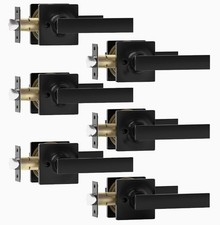 Passage Door Handles Black Door Knobs Interior Keyless Entry with Handle