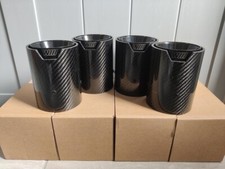 4 x Bmw Exhaust Tips Carbon