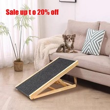 Adjustable Dog Ramp Wooden Pet Ladder Non-slip Folding Puppy Sofa Ramps Stair