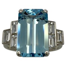 3.51ct Fine Blue Emerald Cut