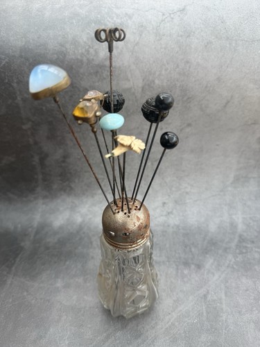 Antique glass sugar shaker - glass,