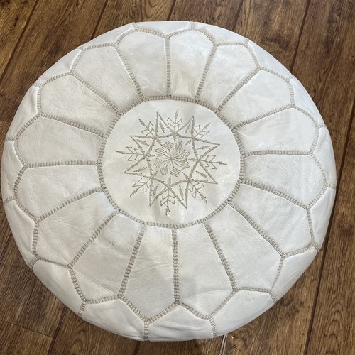 Moroccan white leather hand - moroccan,