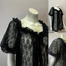 VTG 1960s Black Sheer Lace