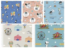 Snoopy Circus Fabric 100%