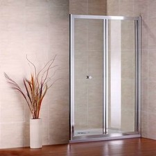Bathroom Bi fold Shower Enclosure Door Chrome Walk In Wet Room Glass Door Screen