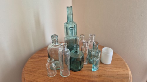 Antique glass bottles few - antique, bottles,