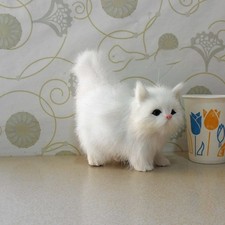 _Fluffy Plush Cat Doll Cute