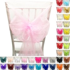 Time to Sparkle Organza Hood 65 X 275cm Chair Back Sash Wedding Party Decoration