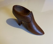 Antique Wooden Shoe Snuff Box