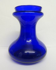VINTAGE HYACINTH BRISTOL BLUE FLOWER BULB GLASS VASE.