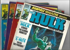 8 x RAMPAGE MAGAZINES STARRING THE HULK MARVEL MONTHLY Nos 19-26 inc.