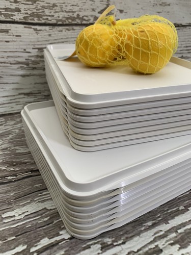 White food display - food, tray,