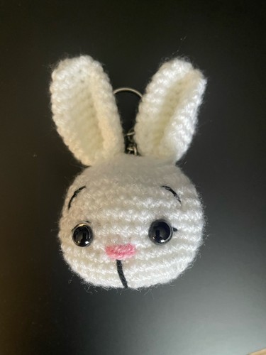 Crochet white rabbit - white,
