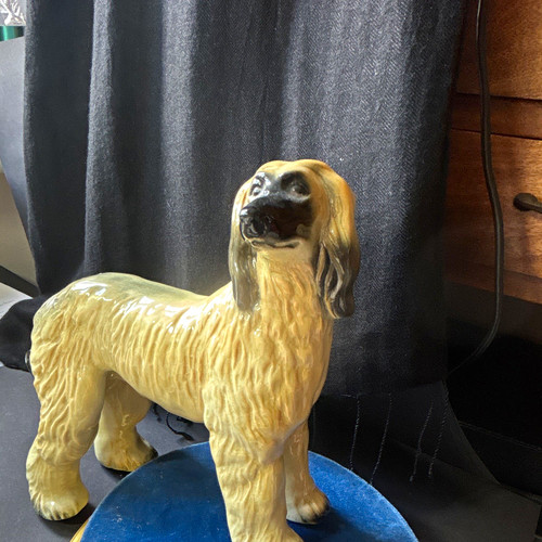 Vintage ceramic afghan hound - vintage,