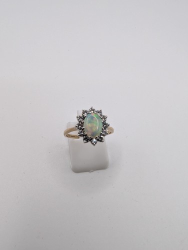 Vintage 9ct gold natural opal - vintage,