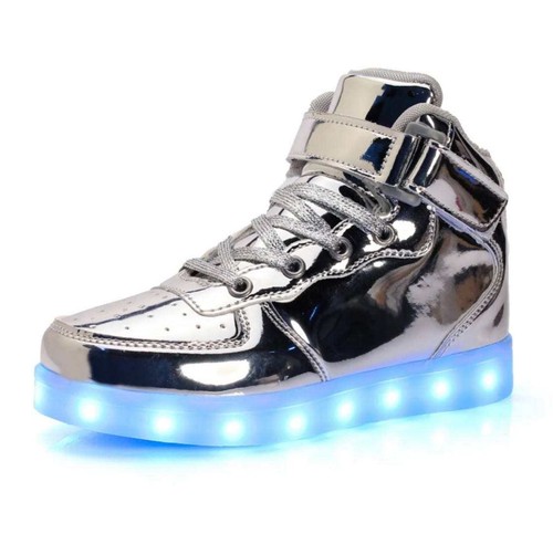 Silver high top trainers - top,