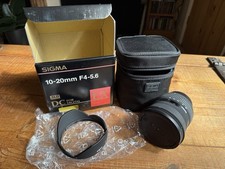 Sigma 10~20mm F 4 - 5.6 EX DC Camera Lens For Nikon With Caps & Case