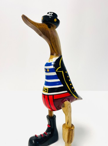 Wooden duck ornament - ornament, pirate