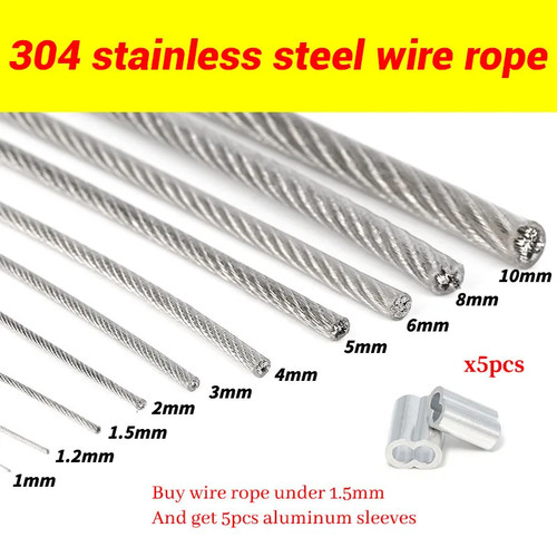 10m pvc coated stainless - 10m,