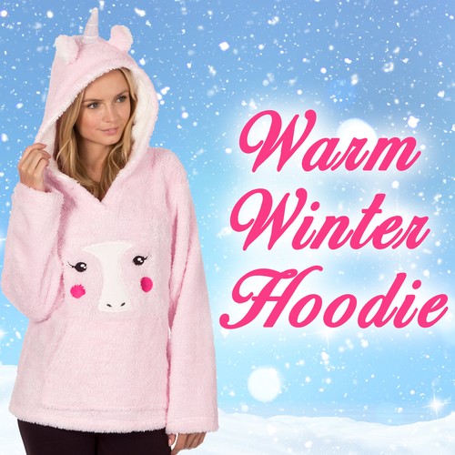 Ladies womens unicorn hooded - womens,