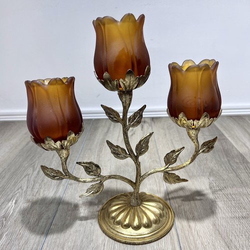 Vintage gold floral tulip - vintage,