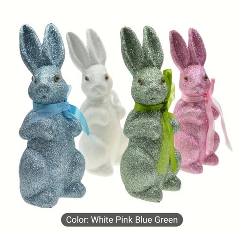 4pcs glitter foam rabbit - foam,