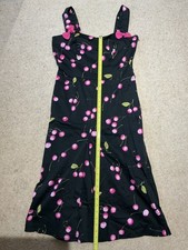 Black Dress Pink Cherries Pink