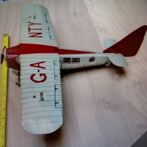 Vintage tinplate plane mettoy - vintage,