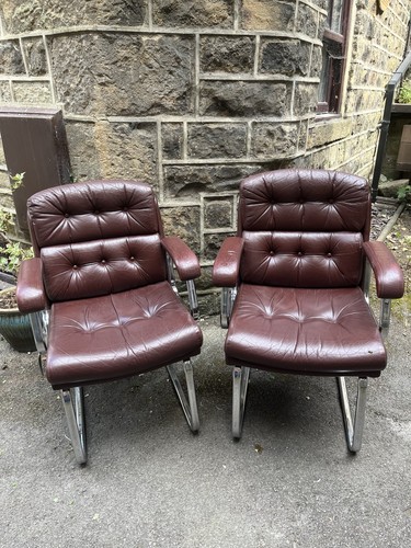 Vintage pair brown leather - vintage, of