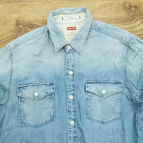 Levi shirt mens blue - blue, denim
