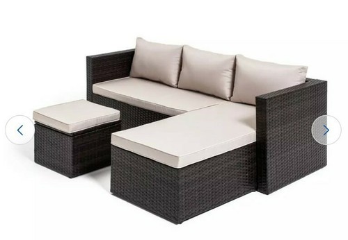 Argos brown rattan corner - rattan, sofa